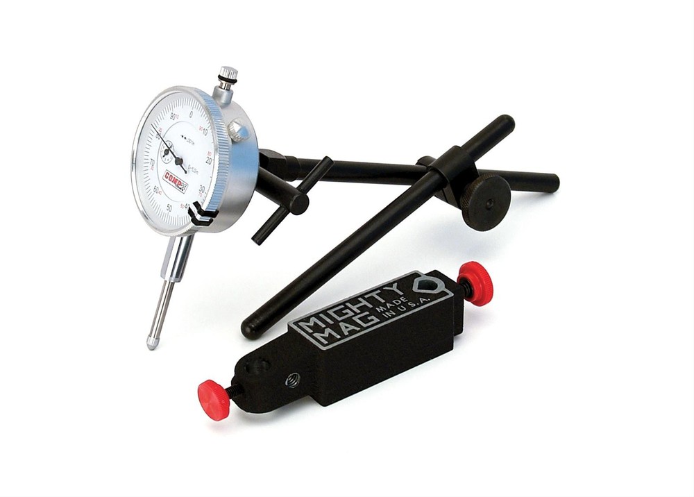 COMP Cams 4907 Dial Indicator Compact Style Magnetic Base Steel Black Each