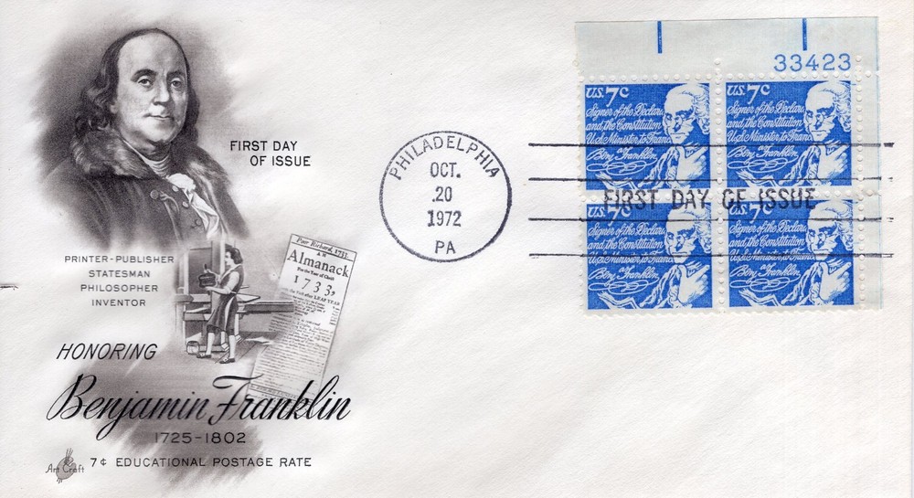 HONORING BENJAMIN FRANKLIN - 1972 - DC2772