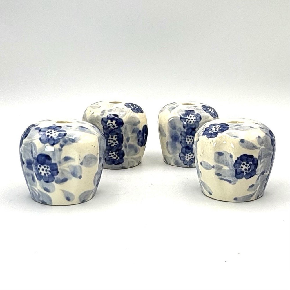 Ceramic Door Knobs Drawer Pulls Blue White Floral