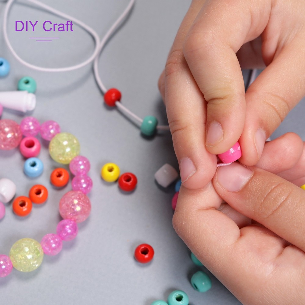 Elastic String for Bracelets,0.4mm Stretch Bead Cord Strings Black,60m