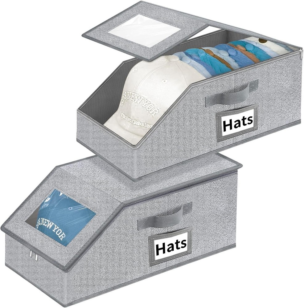 Hat Organizer for Baseball s - Staable Stora with Clear