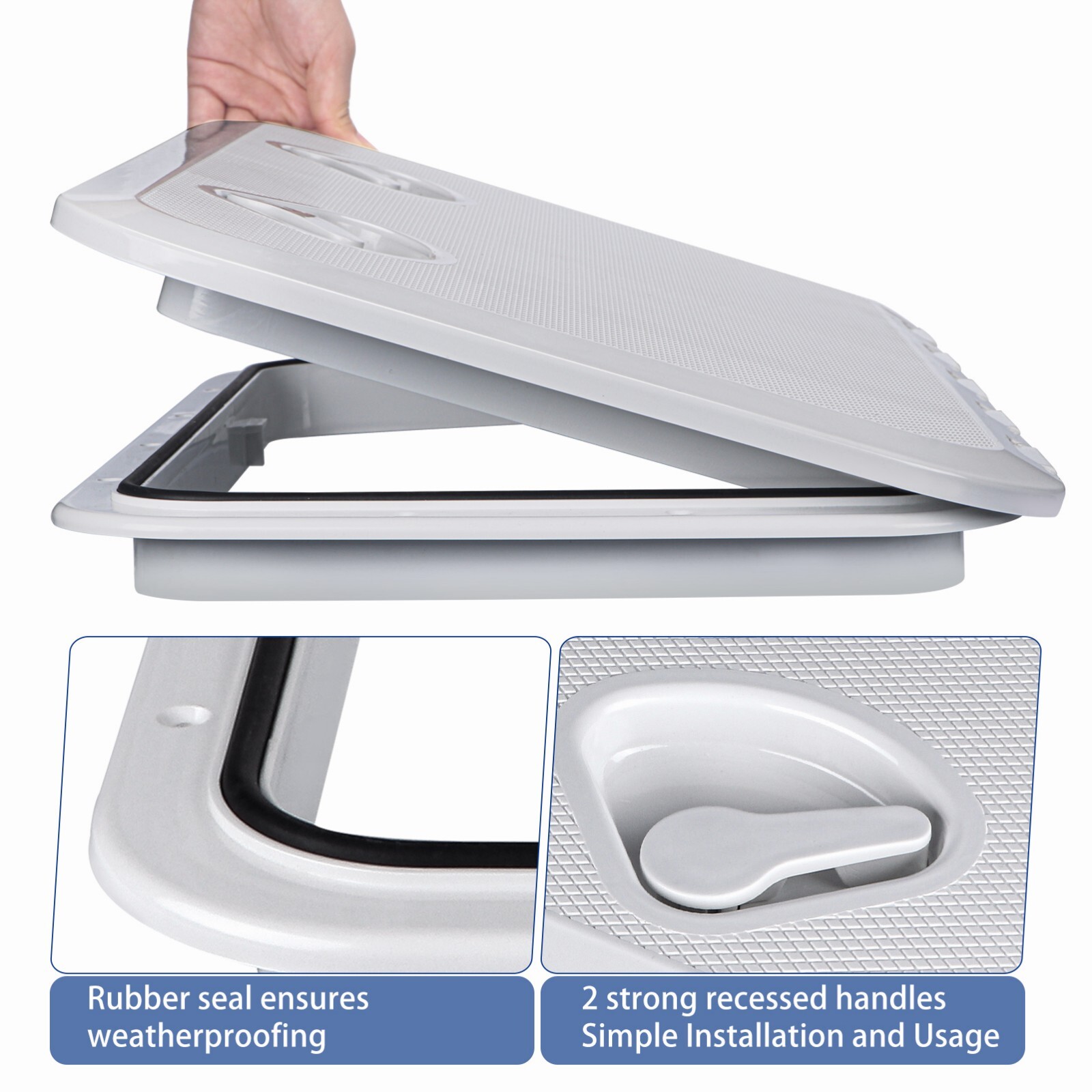 Boat Hatch White -Black 4" 6" 8" Round Inspection Hatch & Boat Hatch Cover Lids