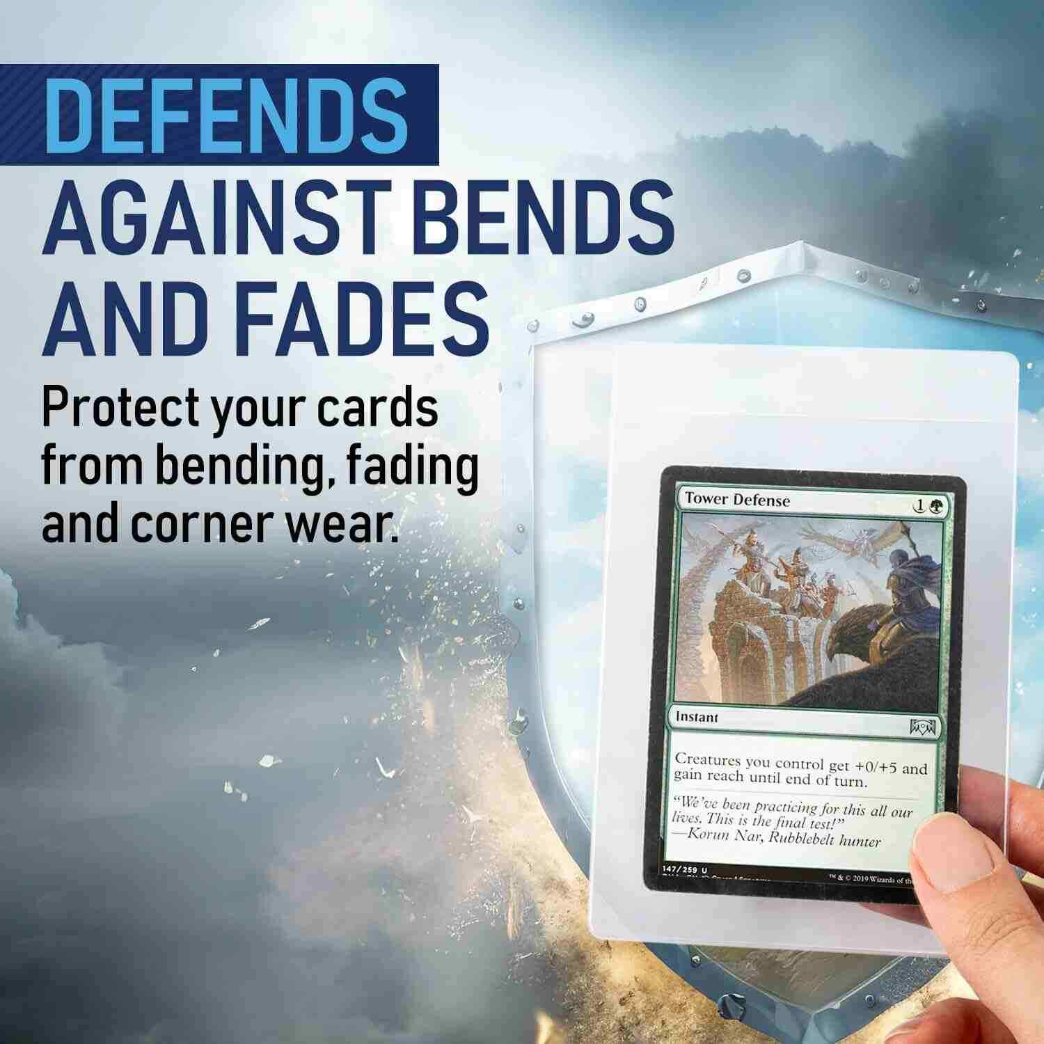 100/200/500/1000CT Semi Rigid Card Holders + Free Sleeves For 35pt Trading Cards