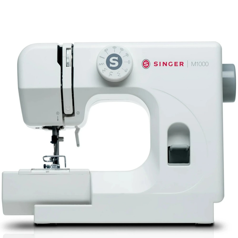 SINGER M1000 SEWING MACHINE + ACCESSORIES, WHITE *DISTRESSED PKG
