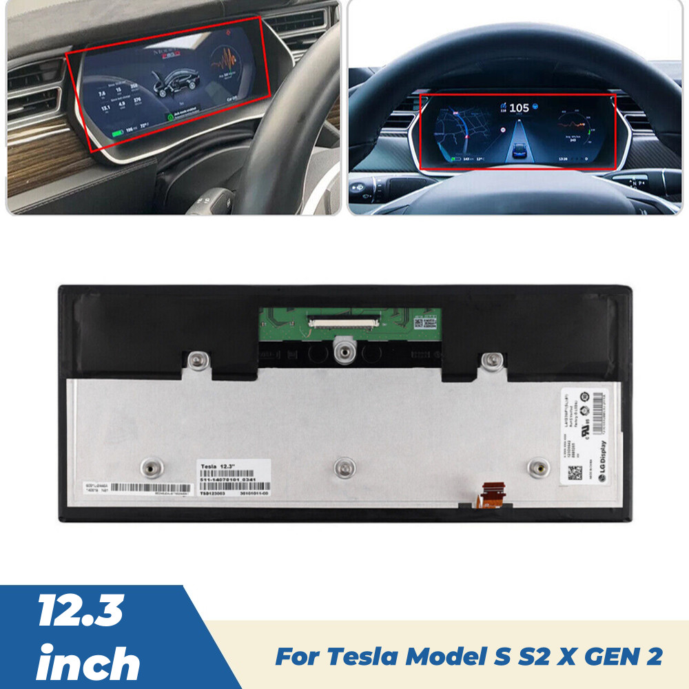 LCD Display Digital Instrument Cluster For Tesla Model S S2 X GEN 2 Replacement