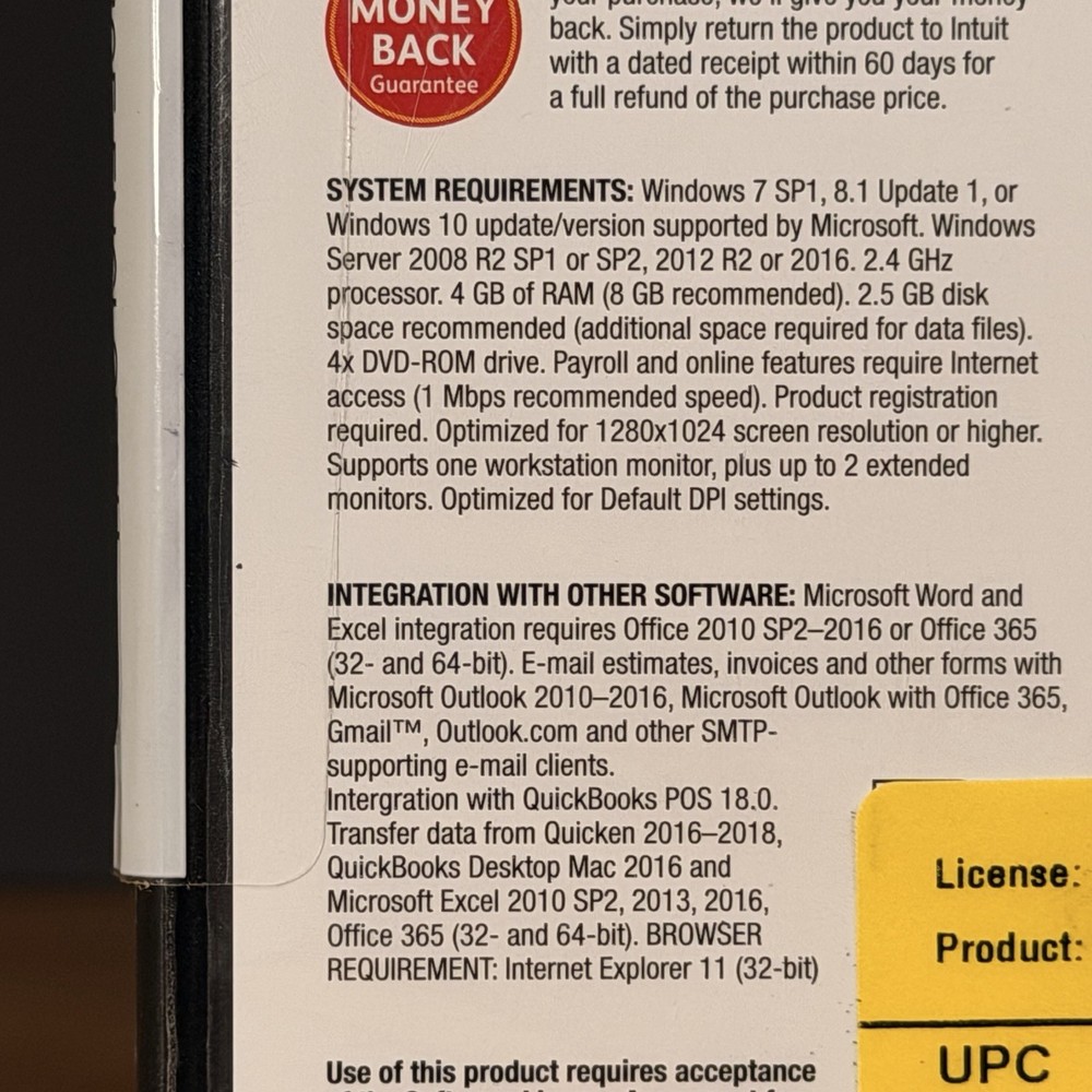 QuickBooks Desktop Premier 2019 Windows 10 & 11 Retail -NO SUBSCRIPTI0N- TESTED