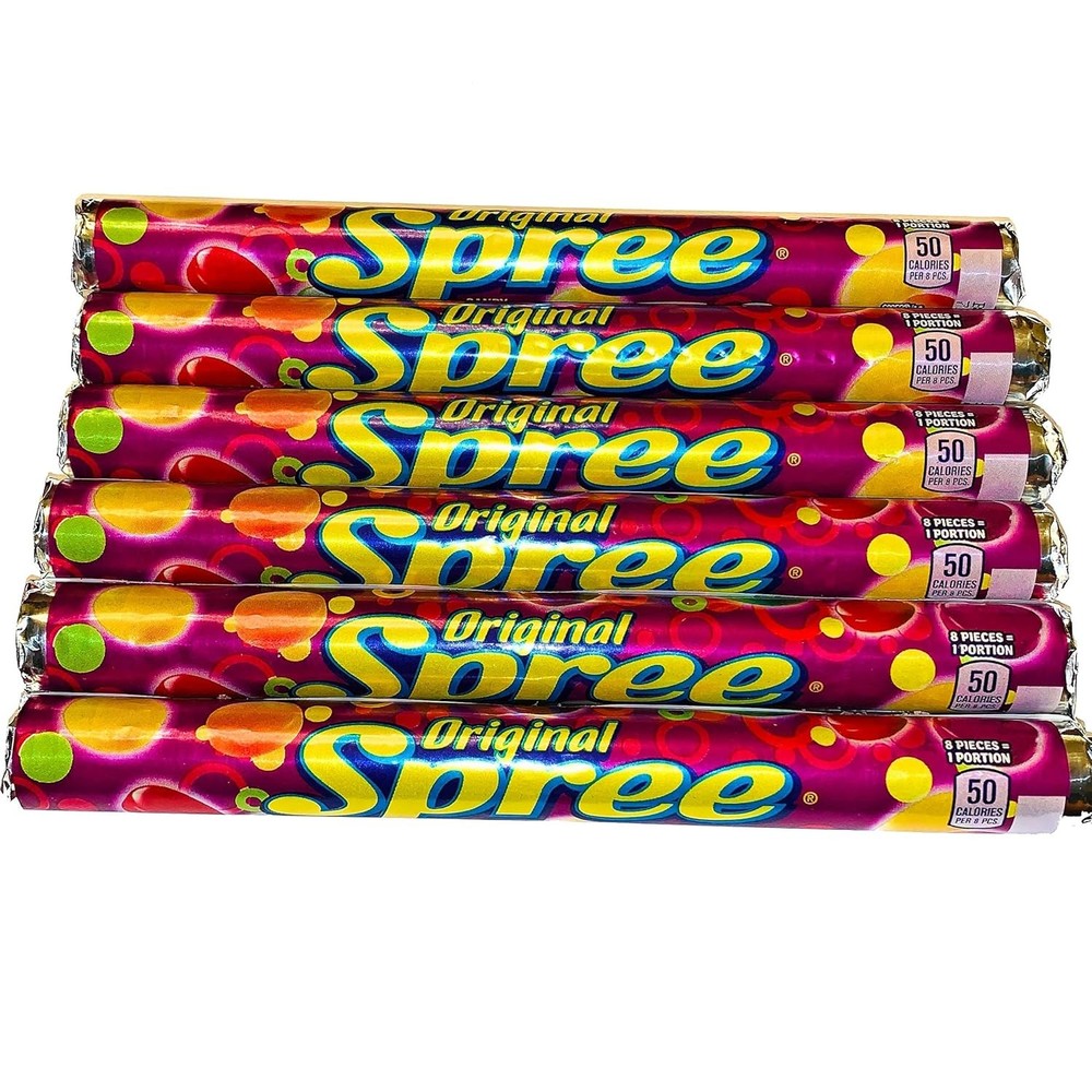 Spree Original Candy | 1.77 oz Tubes | 6 Pack