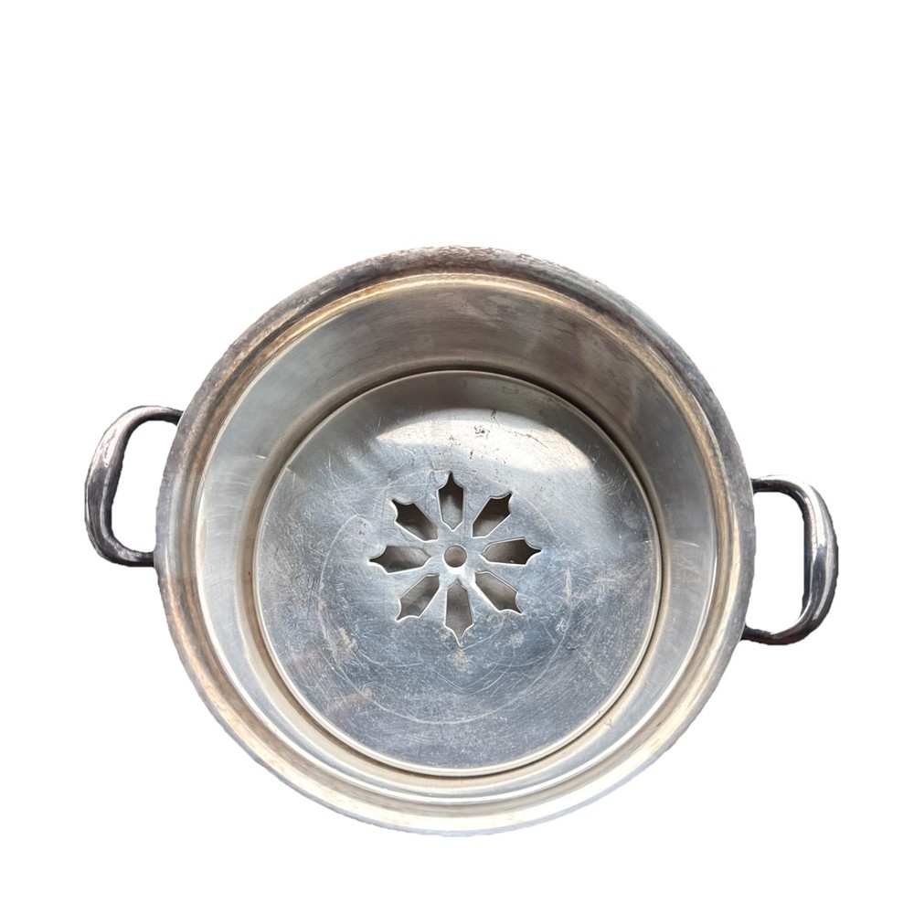 Vintage Wallace EPNS V8926 Silver Plate Vegetable Serving Dish Pierced Insert