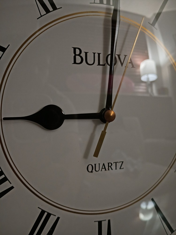 bulova quartz wall clock vintage