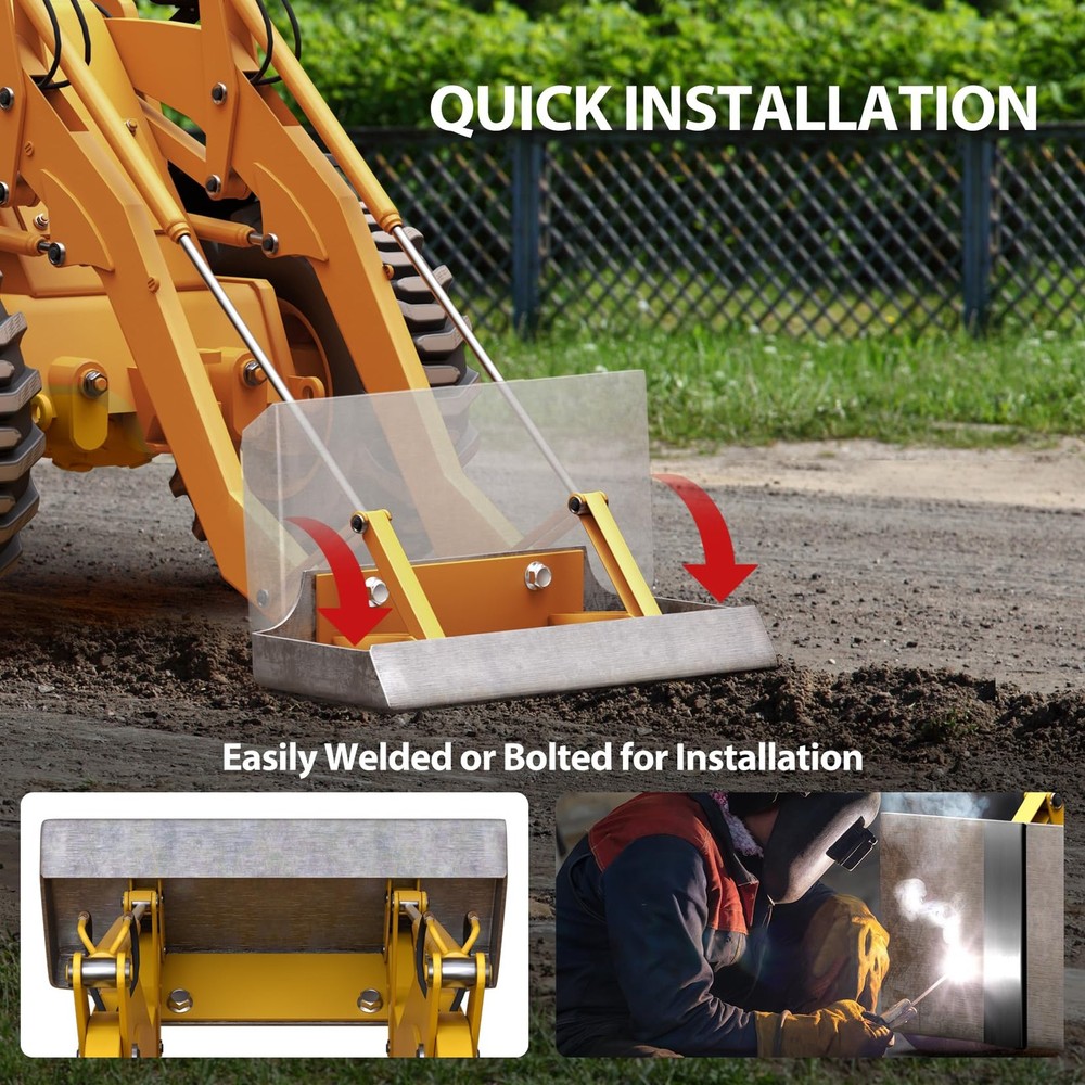 1/4"Mini Skid Steer Quick Attach Plate Quick Attach Adapter for Tractor Forklift
