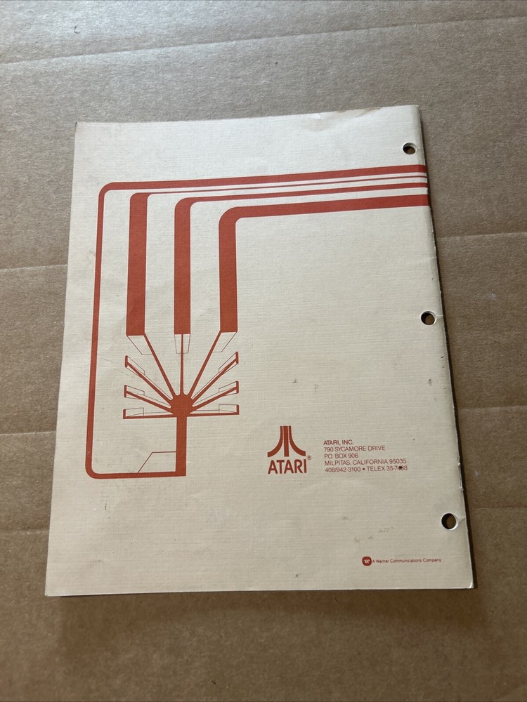 Original Atari Switching Power Supply arcade Video game manual
