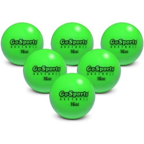 Weighted Training Ball Set Hitting/Pitching Baseball Heavy Duty 6 Pack Green New