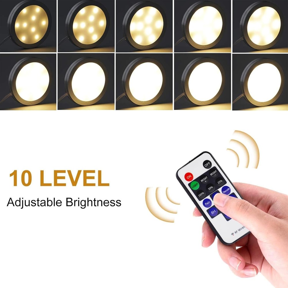 Kitchen Under Cabinet Lighting LED 12V 3-8pack With RF Remote Control Lighting
