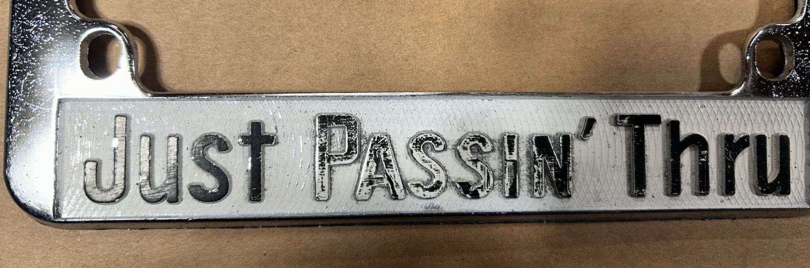 RARE 70 's Metal Motorcycle License Frame Rare