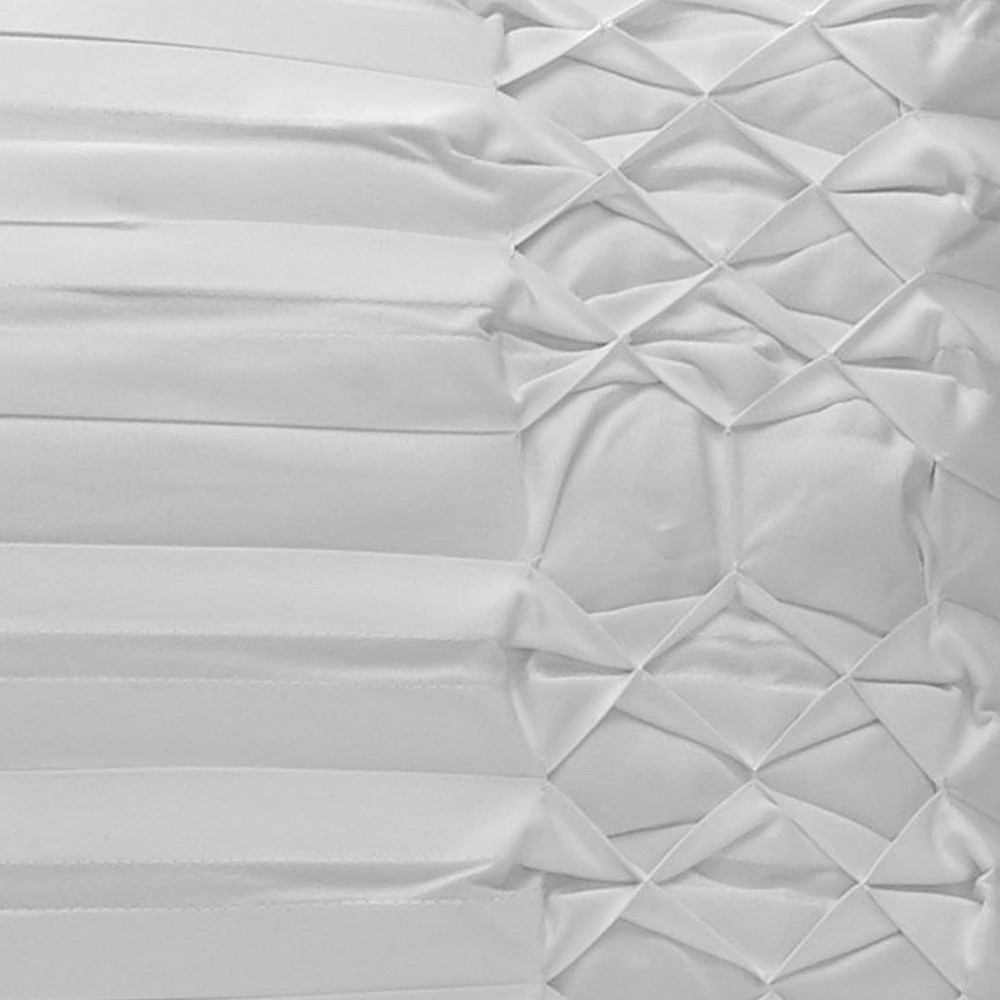 City Scene Triple Diamond Microfiber White Throw Pillow-