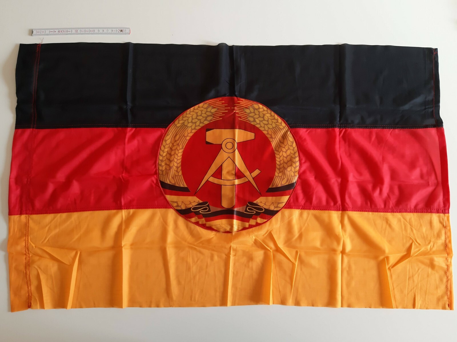 GDR Flag 1987 original communist East Germany DDR Fahne NVA double-sided 100x60