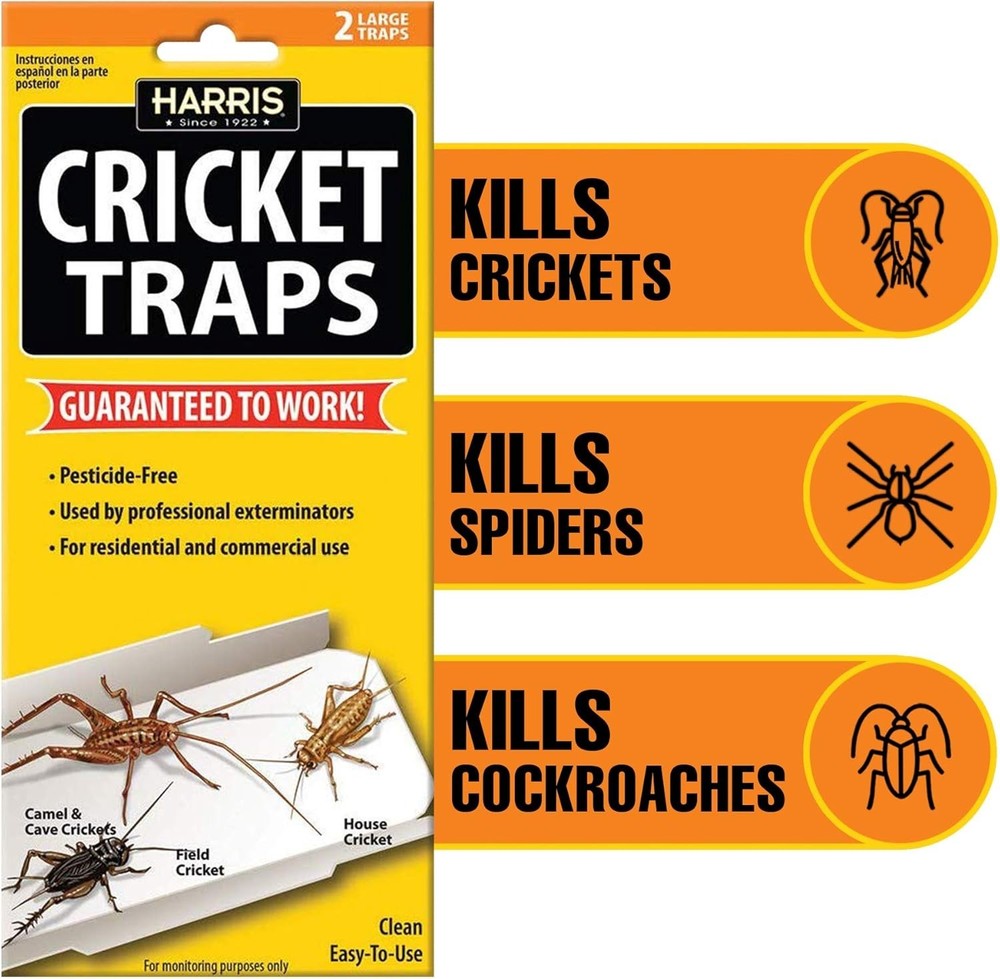 Cricket Glue Traps 2-Pack: Reliable, Easy Assembly & Subtle Design for Homes