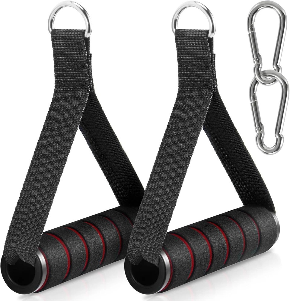 2 Pack Exercise Handles, Gym Handle Equipment for Cable Machine Attachments