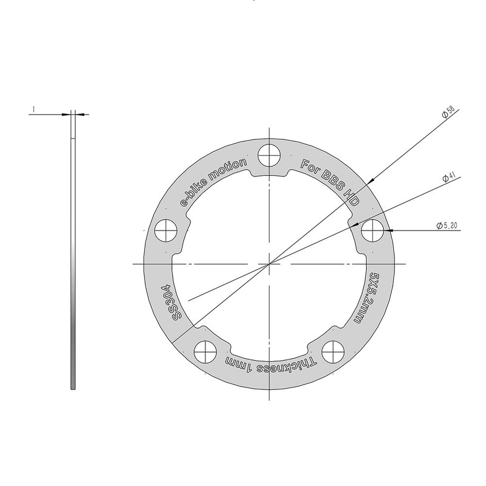 ChainRing Washer Washer Ebike Accessories Electric Bicycle Replacement