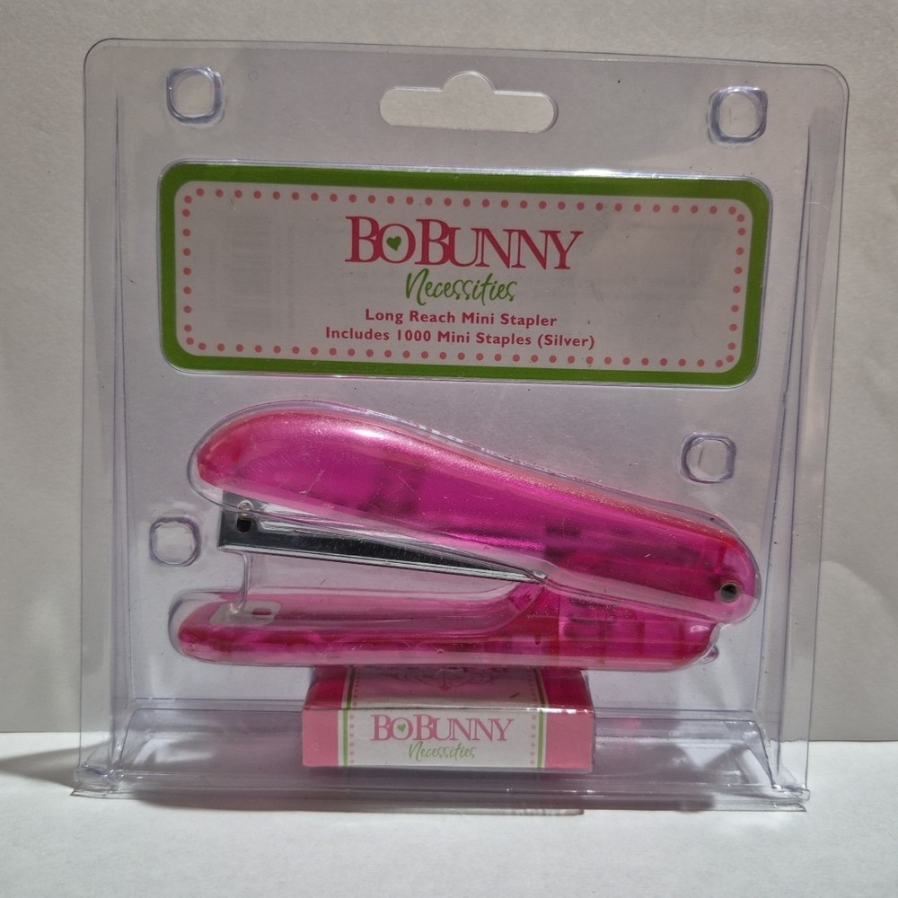 Bo Bunny Long Reach Mini Stapler - Crafts Scrapbooking