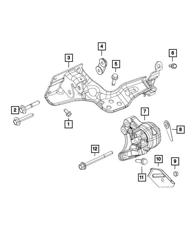 Genuine Mopar Engine Mount Bracket Left Side 68321773ab