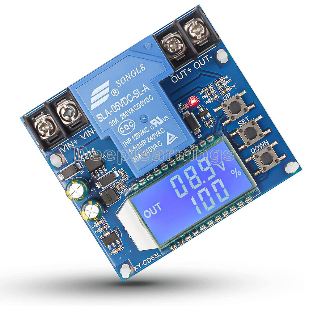 Battery Charge Discharge Controller Low Voltage Cut Off Switch Protection 30A