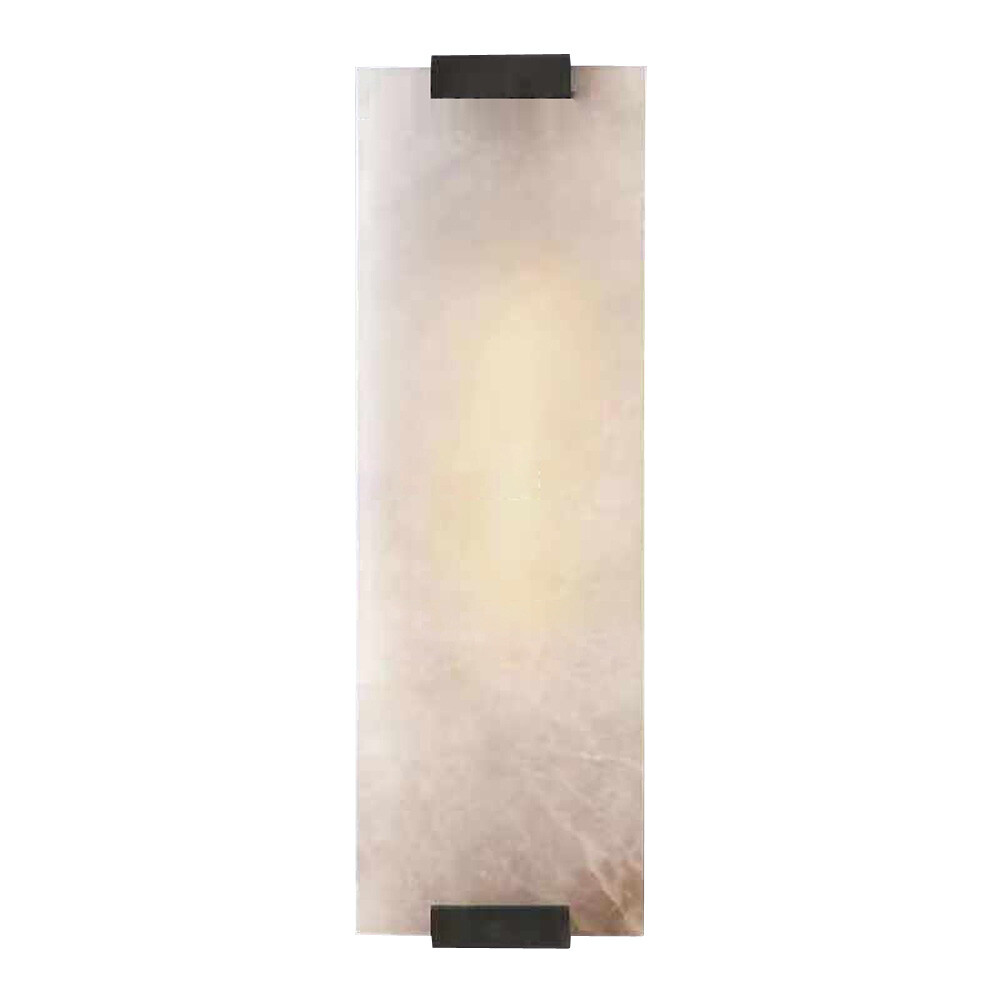 Marble Wall Light Hand Carved Alabaster Rectangular Sconce LED Indoor Wall Lamp