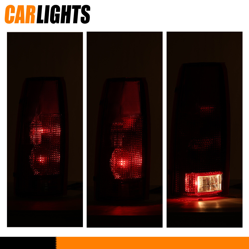 Set of 2 Tail Light Fit For 88-98 Chevy K1500 Silverado LH & RH w/ Bulb