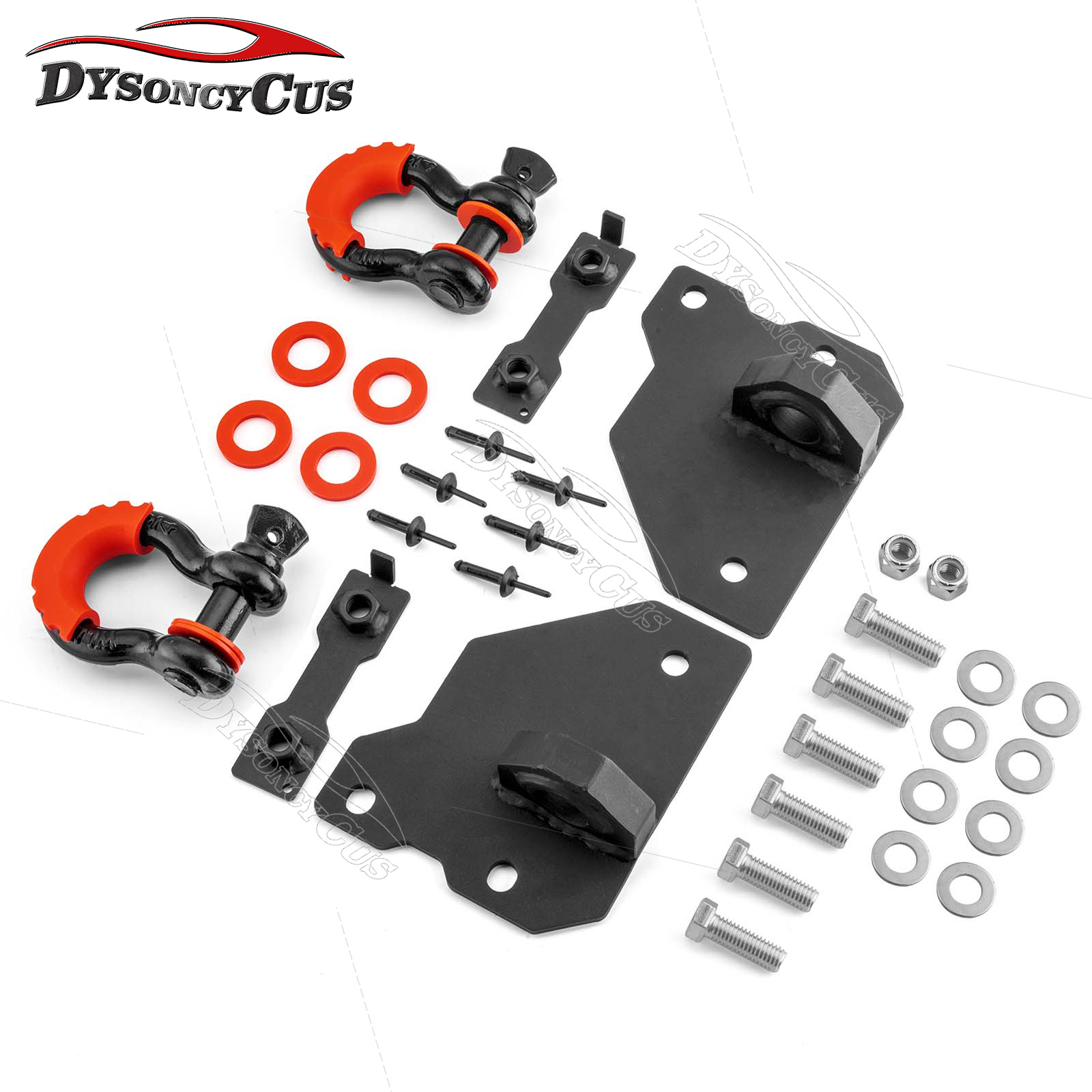 Front Tow Hook + 3/4 D ring For JEEP GRAND CHEROKEE WK 05-10, COMMANDER XK 06-10