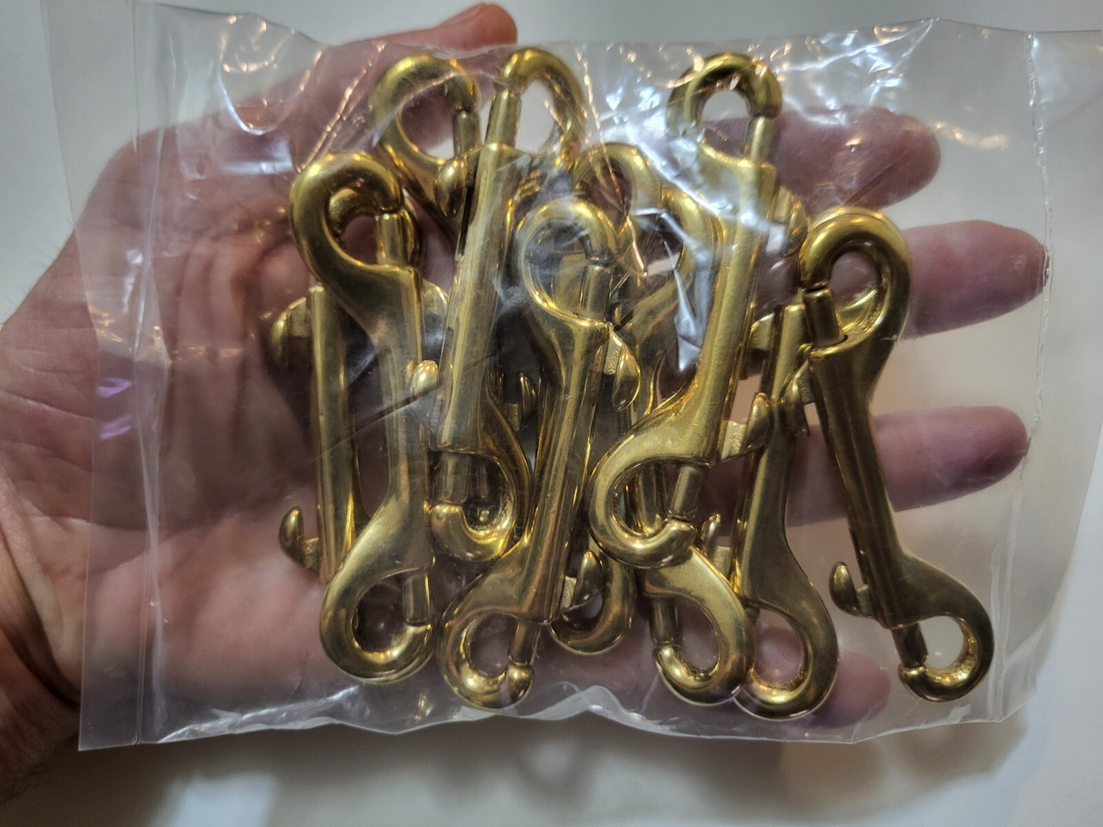 3 5/8" Marine Grade solid brass snap hook.