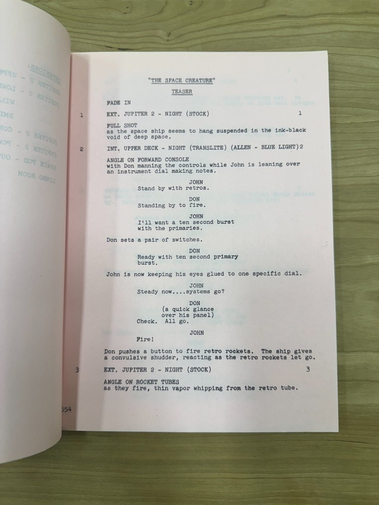 Lost in Space "The Space Creature" Original Sci Fi TV Show Script - Irwin Allen