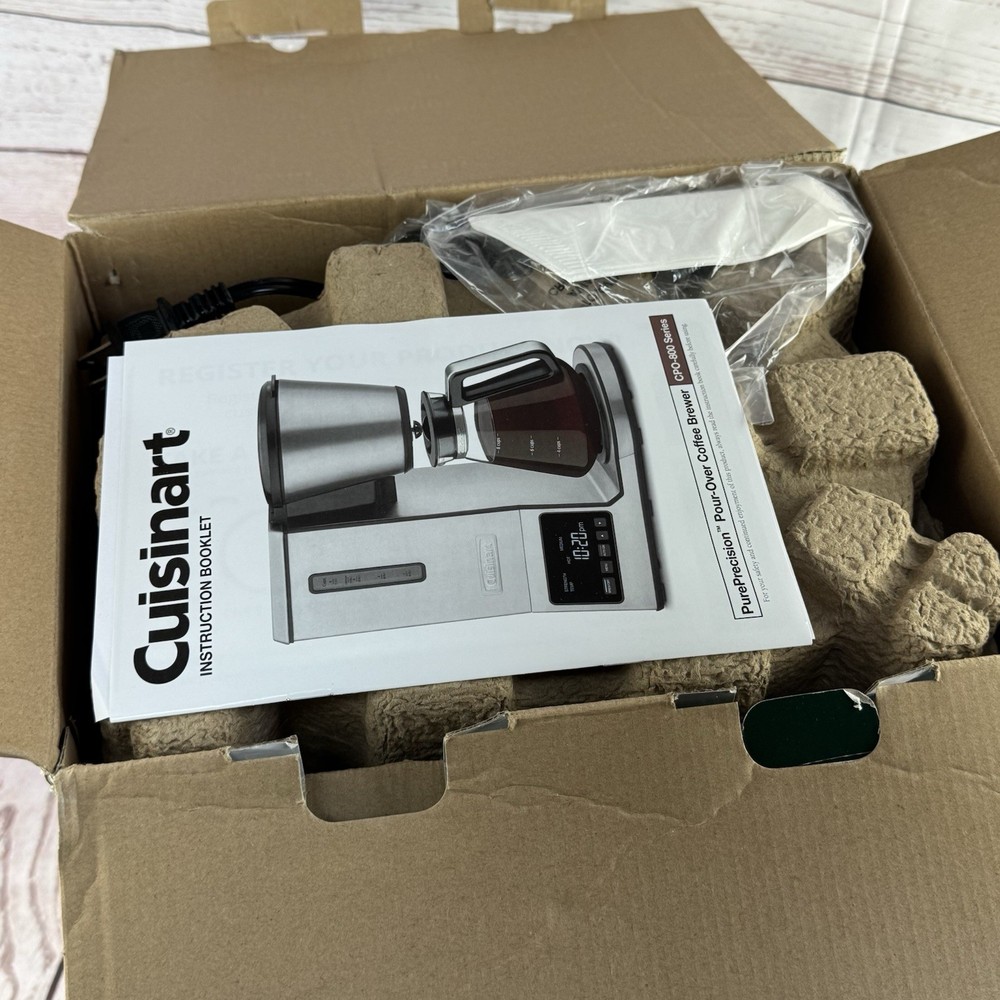 Cuisinart 12 Cup Programmable Coffee Maker Black Stainless w Glass Carafe
