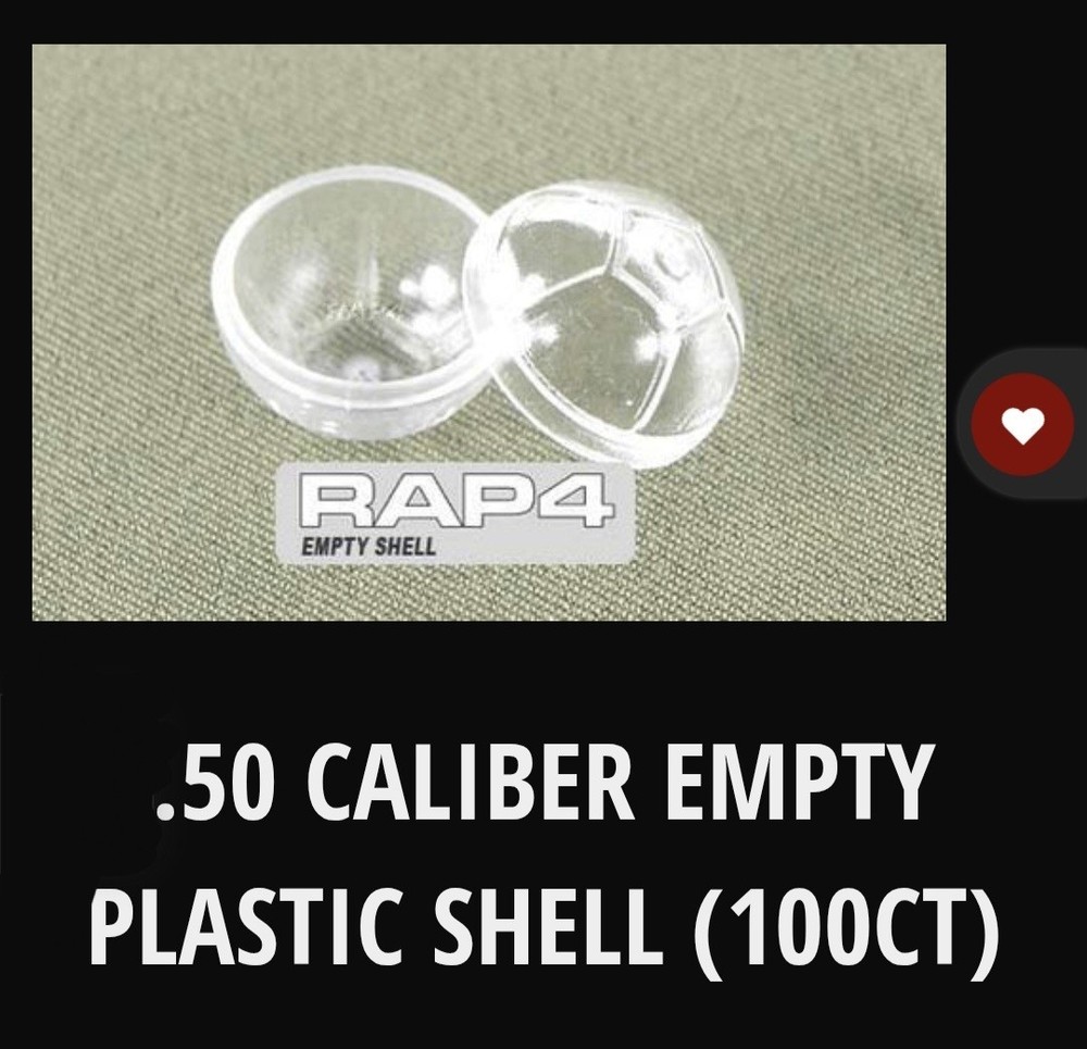 .50 Cal Empty Plastic Shells (100 PCs)