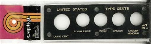 Capital Holder Plastic Case Capsule For US Type Cent Coins Black Presentation