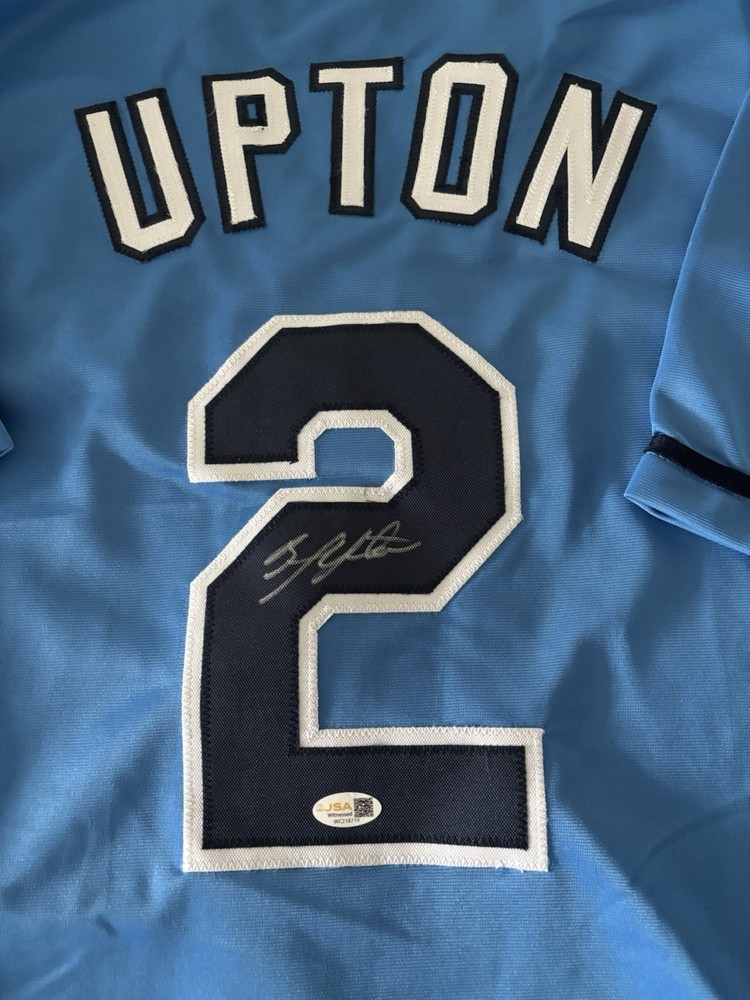 Rays BJ Upton signed Jersey JSA Authentic