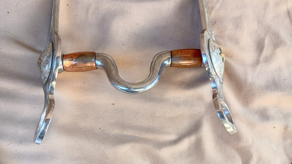 Les Vogt Performax - German Silver Lone Star Concho Bit