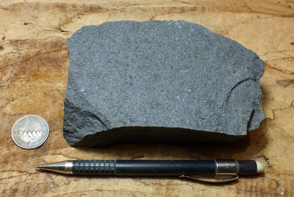 basalt - typical non-vesicular basalt - hand/display specimen