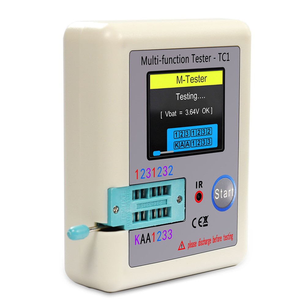 New LCR-TC1 1.8" TFT Screen Transistor Meter Tester for Diode Triode Capacitor