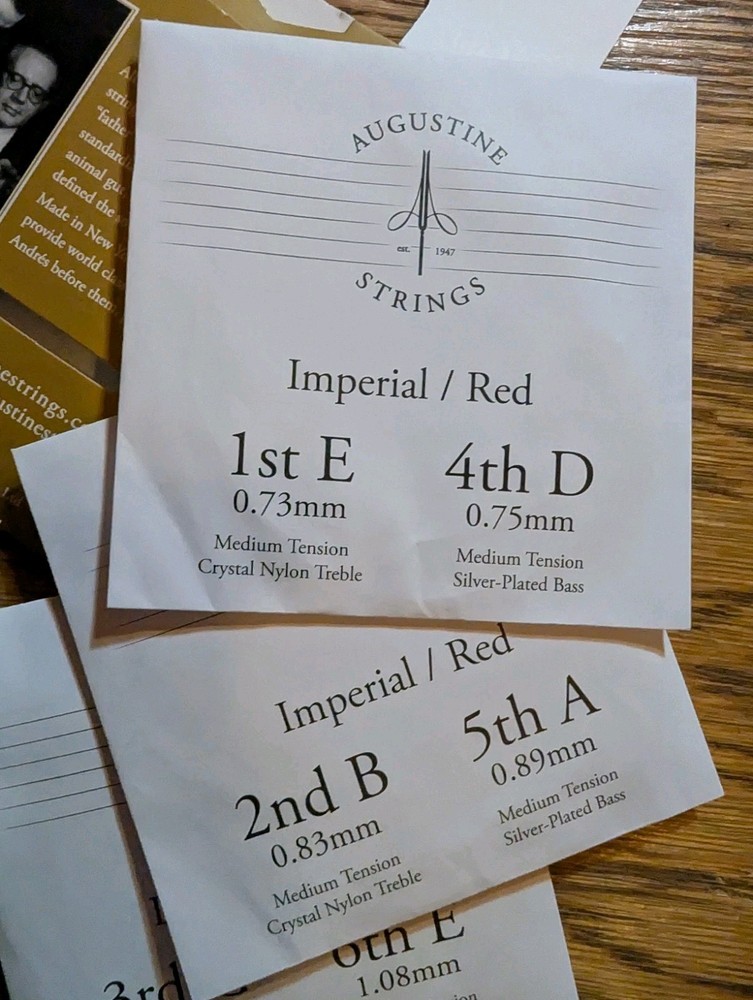 Augustine Strings Imperial Medium Tension - Premium Crystal Nylon Classical Guit