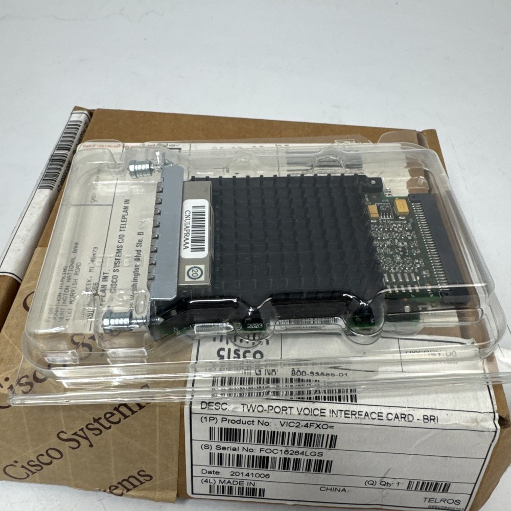 Cisco VIC2-4FXO 4-Port Digital Voice Interface Card Universal Network Module