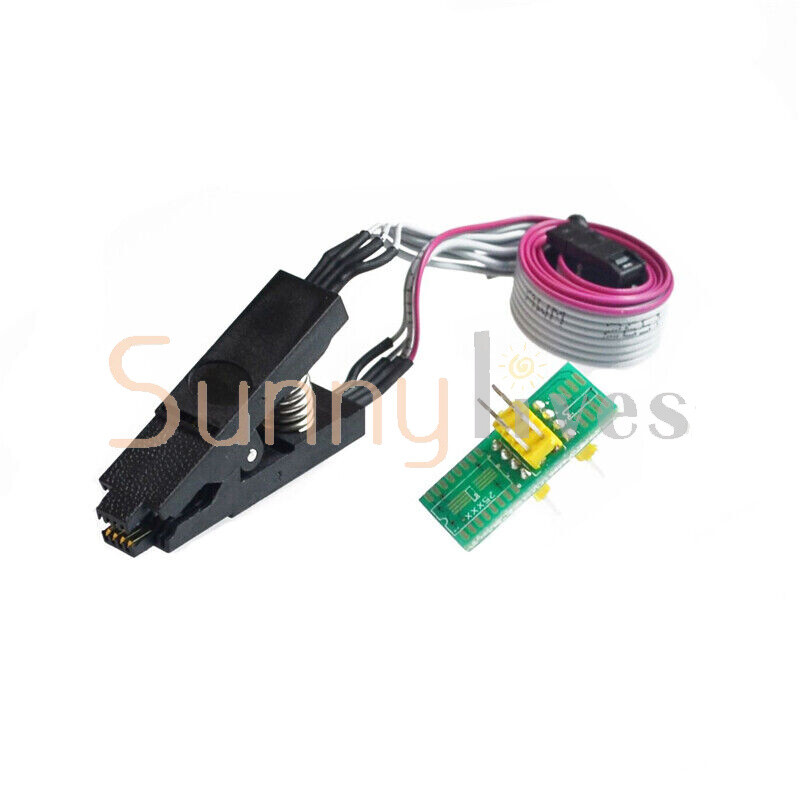 SOIC8 SOP8 Test Clip For EEPROM 93/25 /24Cx in-Circuit Programming + 2 Adapter