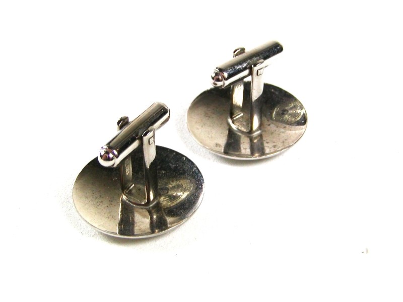 Round Sterling Silver Cufflinks By JML 3616