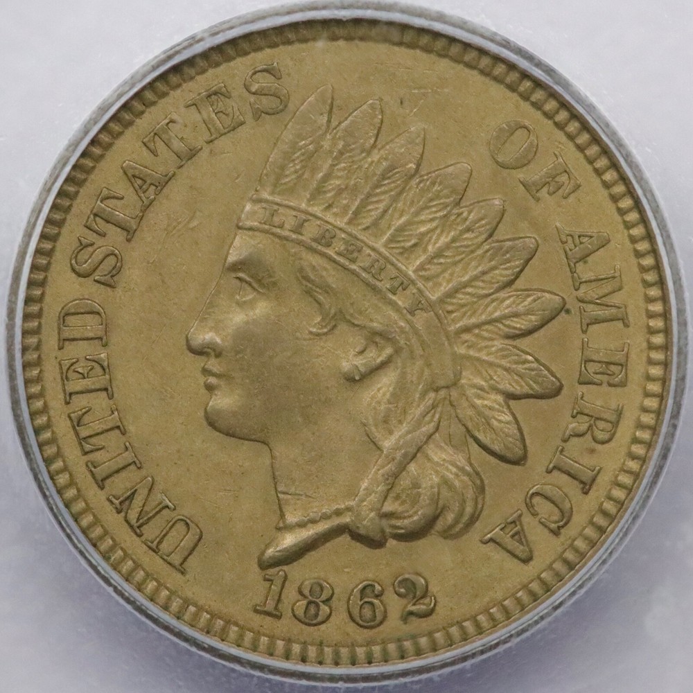 1862 1c Indian Head Cent - ICG MS 61