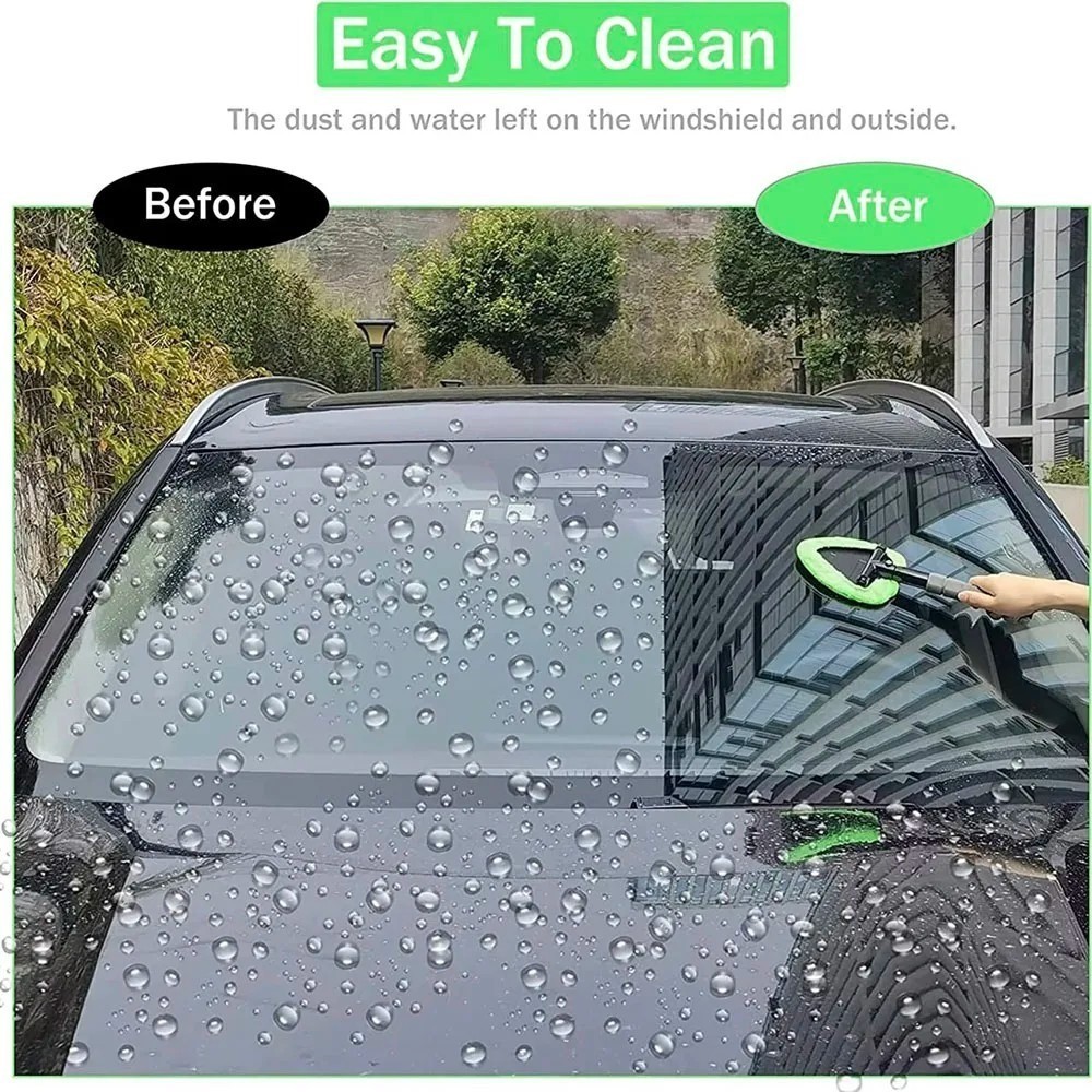1 Pc Telescopic Car Window Cleaner Extendable Microfibre Windshield Brush Tool