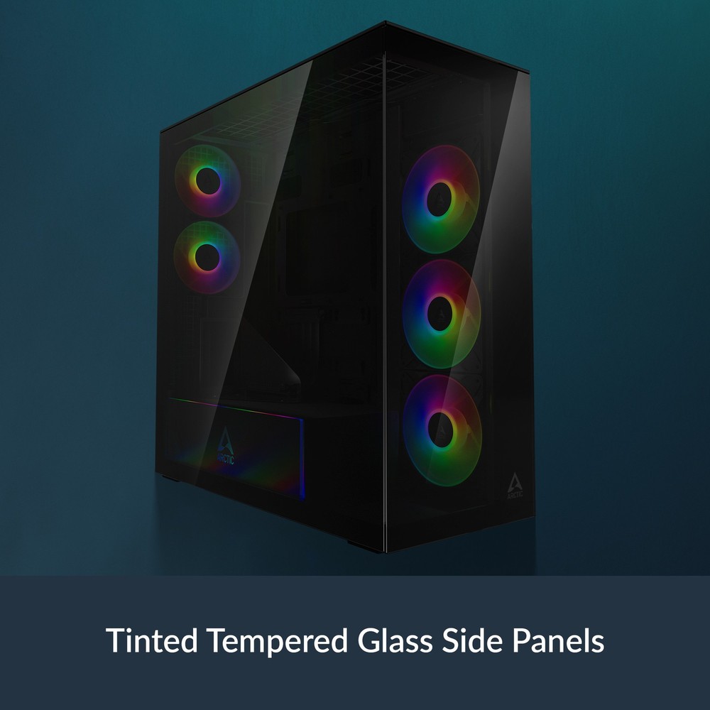 ARCTIC Xtender VG (Black) PC Case Vertical GPU Mount Panorama Glass Midi