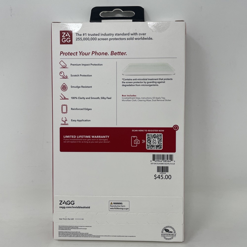 ZAGG Glass Elite Tempered Glass Screen Protector for Google Pixel 7a