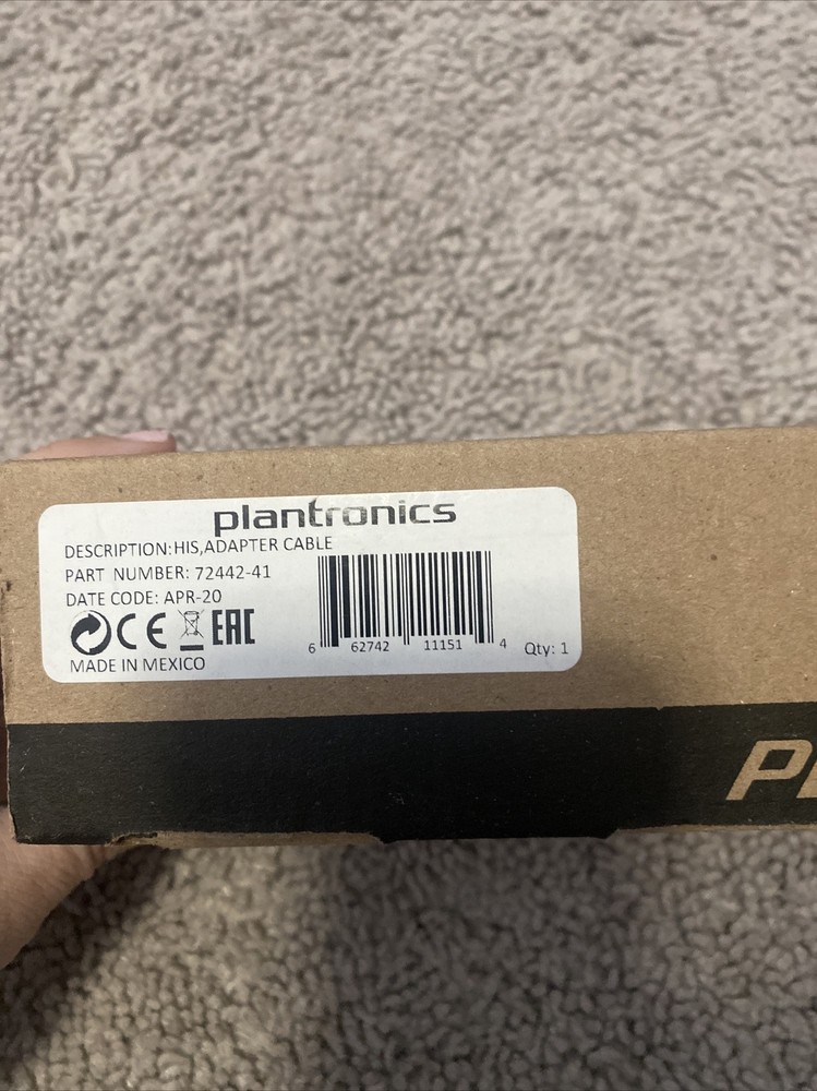 Plantronics HIS, Adapter Cable 72442-41- New
