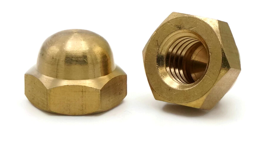 Brass Cap Acorn Hex Nuts - All Sizes & Qtys