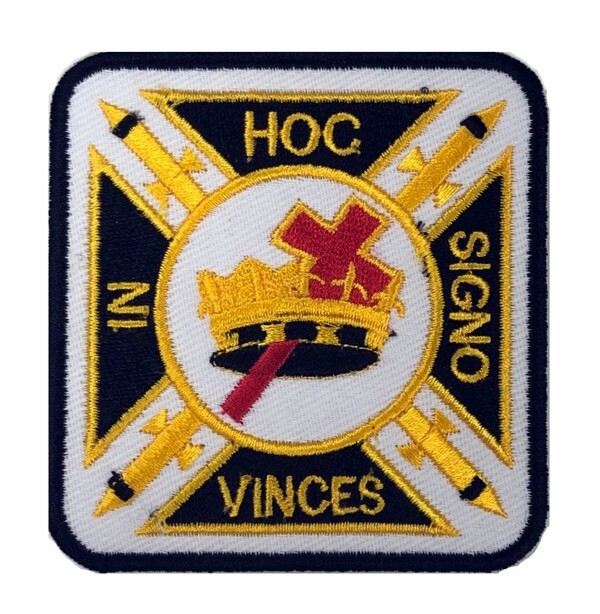 Knights Templar Embroidered Patch - White (3") - KT4-EMB