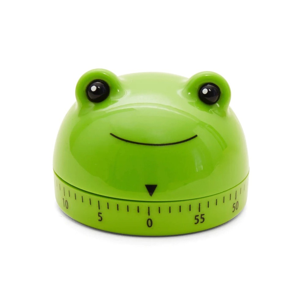 Kikkerland Green Frog Kitchen Timer - 60 Minute Cooking Timer NEW